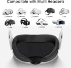 (1 Pack) VR Lens Protector Cover Compatible for Quest 3S, Quest 3/2/1, Valve Index, PICO 3/4/4 pro/4 Ultra, Dust Proof Washable Protective Sleeve Sunlight Blocking Anti-Scratch - Black
