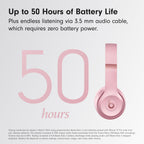 Wireless On-Ear Bluetooth Headphones, Up to 50-Hour Battery Life, Ultra-Lightweight Comfort, Powerful and Balanced Sound, Apple & Android Compatible - Amazon Exclusive Metallic Pink
