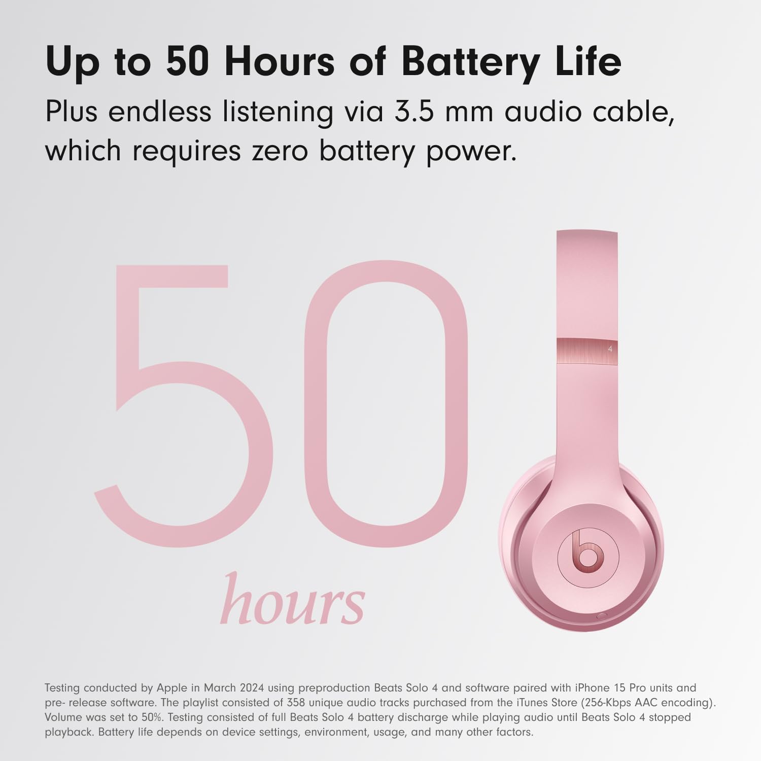 Wireless On-Ear Bluetooth Headphones, Up to 50-Hour Battery Life, Ultra-Lightweight Comfort, Powerful and Balanced Sound, Apple & Android Compatible - Amazon Exclusive Metallic Pink