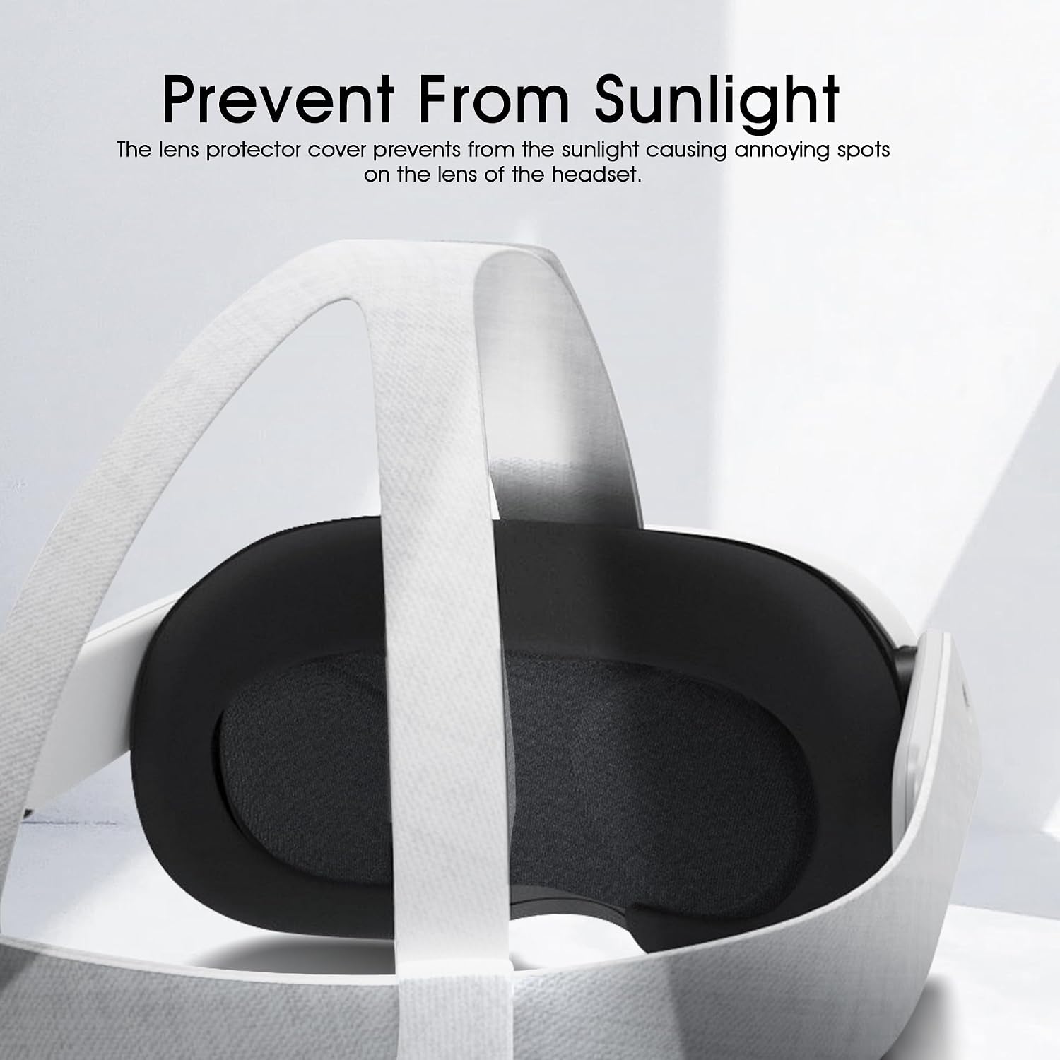 (1 Pack) VR Lens Protector Cover Compatible for Quest 3S, Quest 3/2/1, Valve Index, PICO 3/4/4 pro/4 Ultra, Dust Proof Washable Protective Sleeve Sunlight Blocking Anti-Scratch - Black